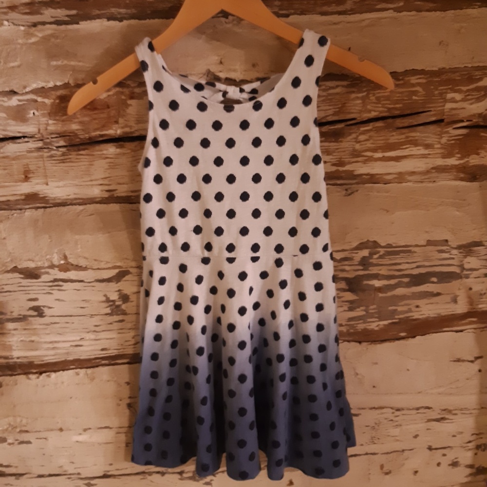 Girls S(6/6x) Cherokee Polka Dotted Ombre Dress